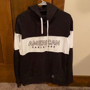American Eagle Black and White Hoodie